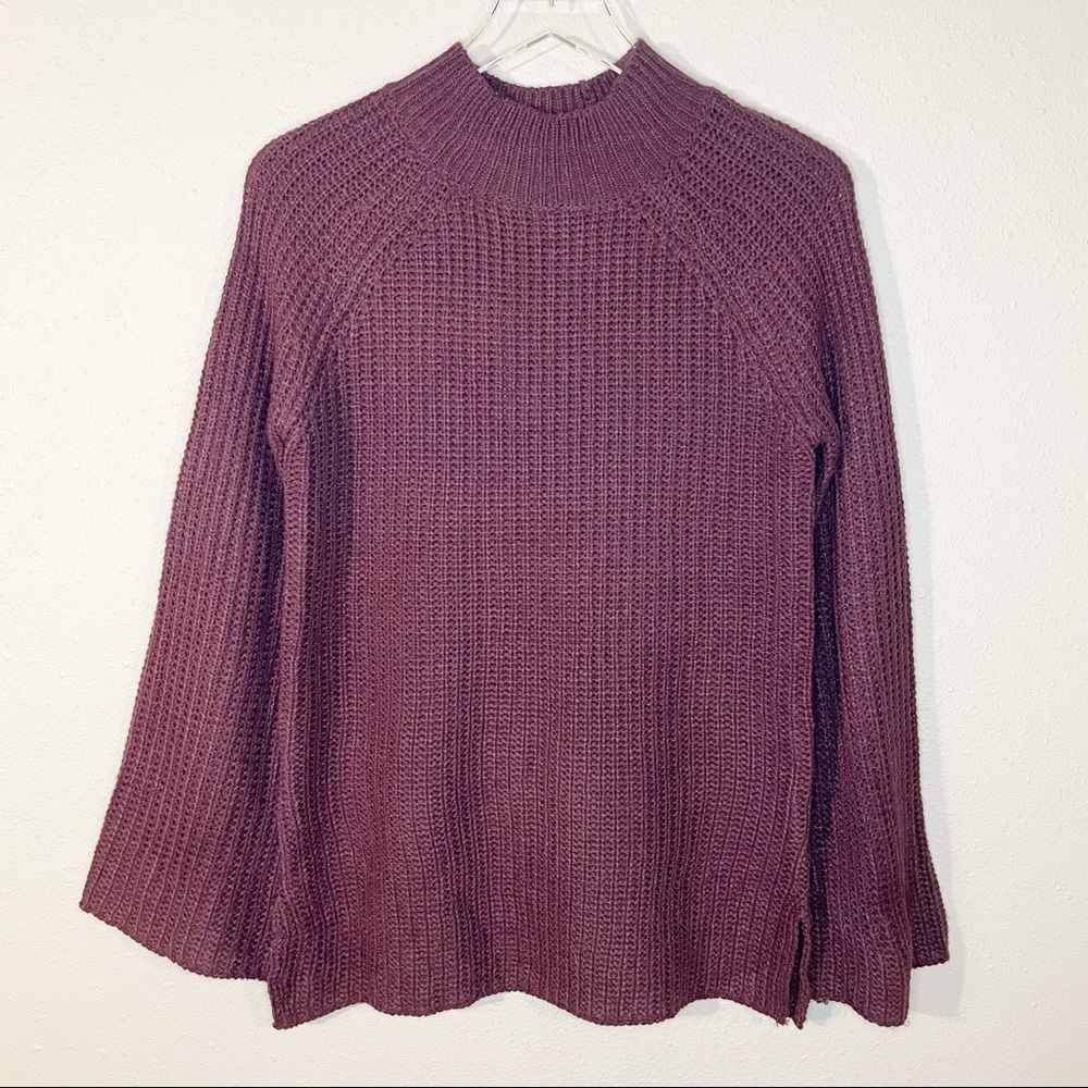 Pink Rose Mock Neck Sweater